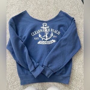 Clearwater beach off the shoulder crewneck